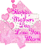 Glitter  Word Text>>Happy Mothers Day Love you Mom