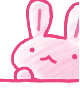 cute kawaii pink bunny