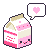 Cute Pink Milk Box
