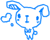 blue scribble bunny
