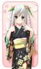 Anime girl in A Black Kimono 