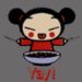 Pucca eating noodles
