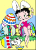 Betty Boop with Easter eggs