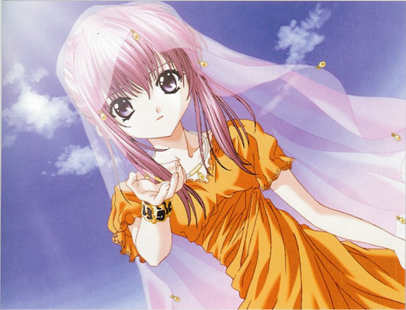Orange dress girl