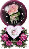 Pink roses/heart globe