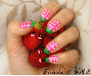 strawberry kawaii nail