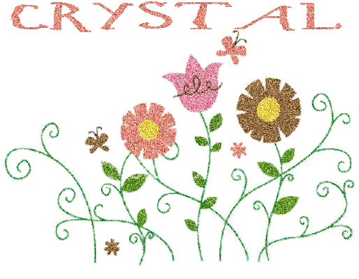 Crystal with Flowers