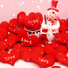 snowman surrounded by love
