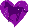 horse in glitter heart
