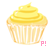 Yellow Frosted Cupcake