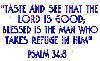 the Lord is good - scripture
