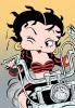 Betty Boop on a motorcycle