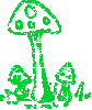 Green Glitter Mushroom