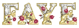 Glitter Gold Sparkling Roses Text - Faye
