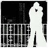 black & white avatar lovers kiss