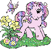 Glitter Pony with Flowers