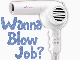 Blow Dry (white with sparkles)- Wanna Blow Job?