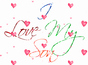 I Love My Son (with floating hearts)