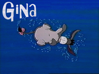 Eeyore playing in water (animated)- Gina