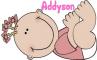 Cartoon Baby Girl lying down- Addyson