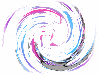 blue and pink swirl