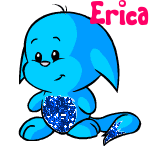 Neopet Kacheek (blue with glitter)- Erica