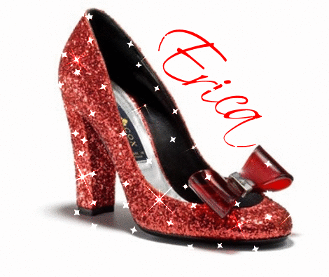 Red Glitter High Heel Shoe (with sparkles)- Erica