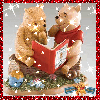 The 2 Poohs (classic & modern pooh bear) glitter boarder & sparkles