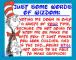Dr. Seuss' Cat in the Hat Tag (version #2)- Words of Wizdom...