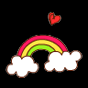 rainbow and heart