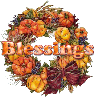 Autumn Wreath With Blessings Greetings