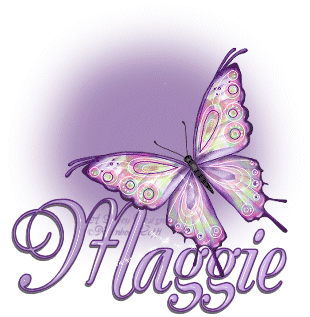 Purple Butterfly Bling Maggie