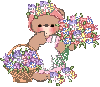 Bear with Floral Basket