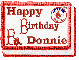Donnie Happy Birthday