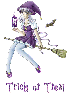 Purple Witch On Broom