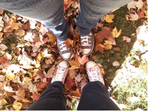 Feet in Leaves