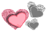 Hearts... pink and silver