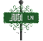 street sign green judi ln