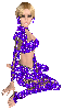 woman in purple