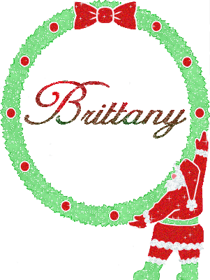 Brittany with Santa Holding Wreath