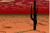  dark red spooky desert