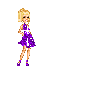 purple dress girl