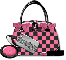 Pink, black bag- Evelyn