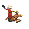 Santa Trying To Ride 