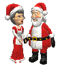Santa Mrs Claus Kiss