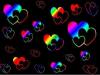 Rainbow and Black Heart Background
