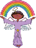 angel with rainbow