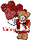 valentines bear with name kimberly