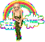 groovy rainbow hippie chick make love not war sheila
