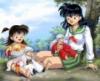 kagome and rin with little dolls